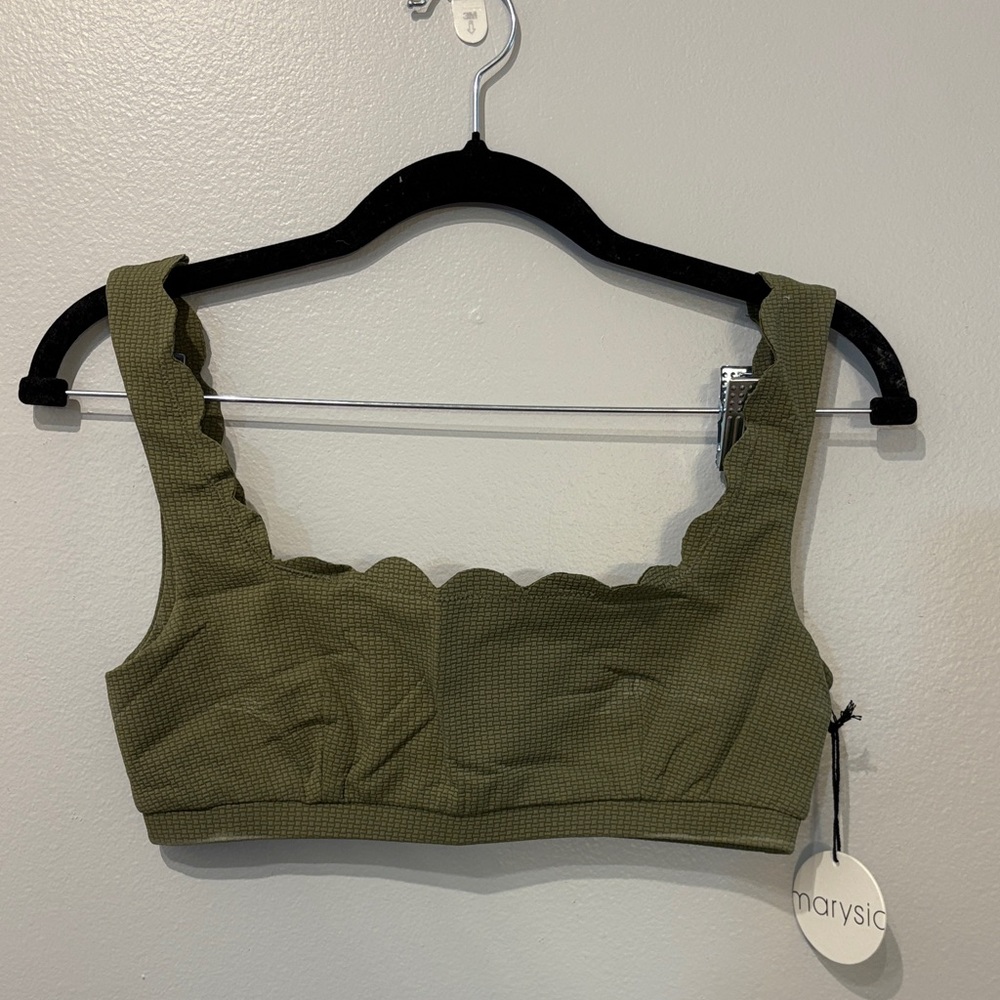 Marysia Swim Olive Mini Palm Springs Bikini Top